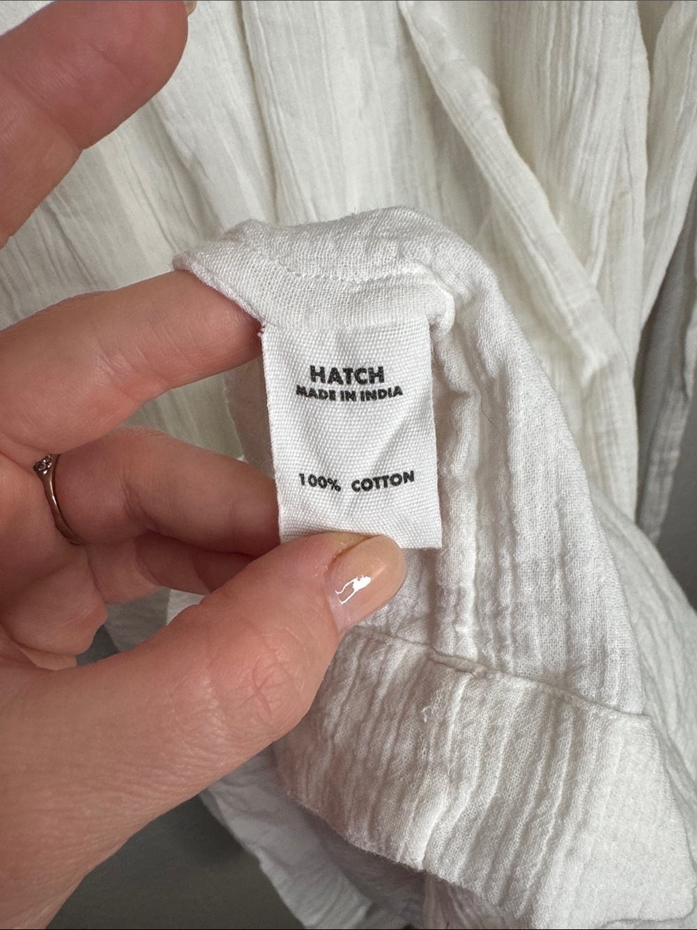 Hatch The Carolina Dress White Gauze Midi Dress 100% Cotton Medium (2) - Picture 4 of 6